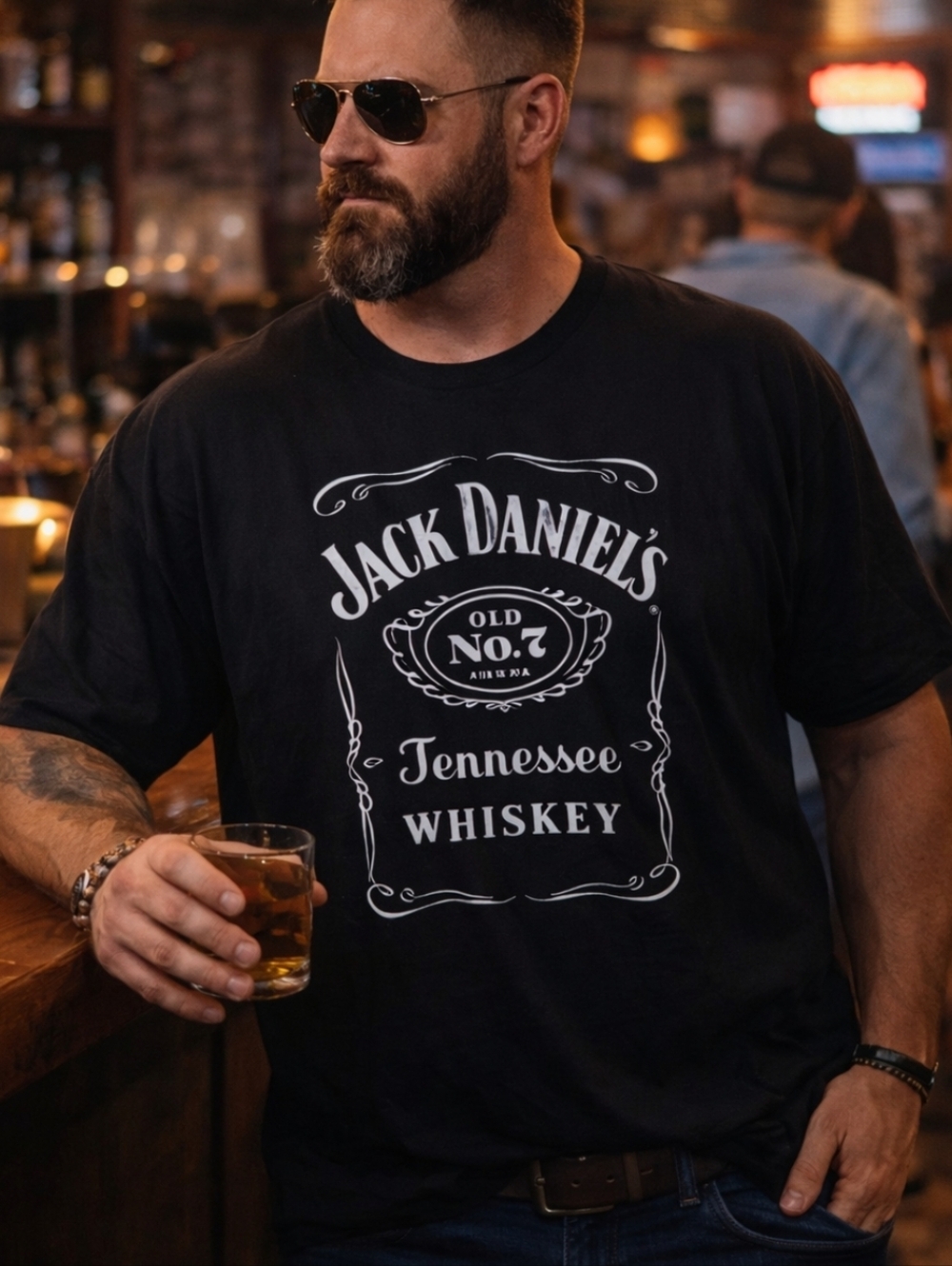 Jack Daniel’s Whiskey Shirt 3XL‎ Black Graphic Tee Old No 7 Tennessee Big & Tall